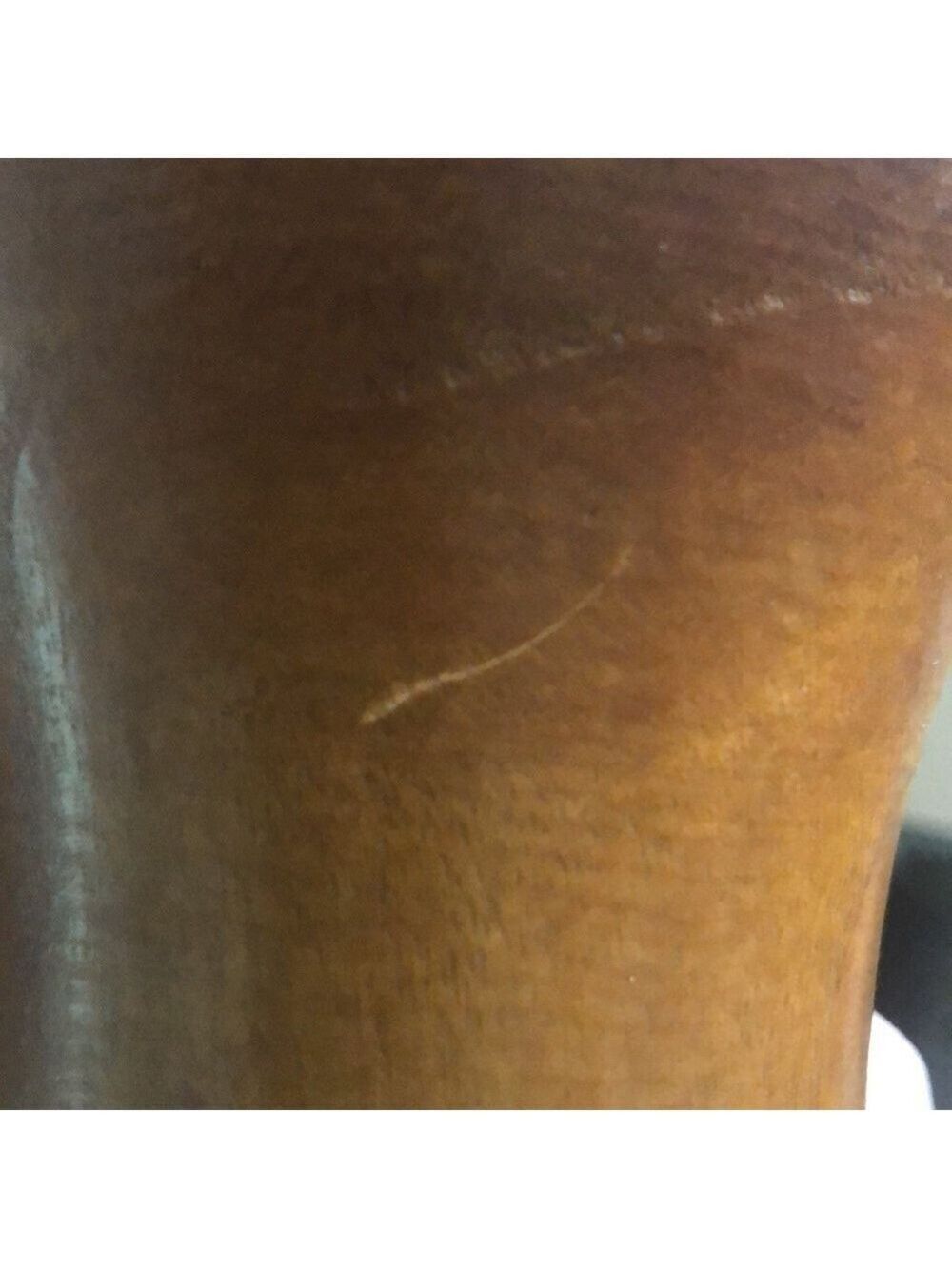 Turned wood vase. Wood grain natural warm brown vintage MCM minimalist rustic - Picture 10 of 10